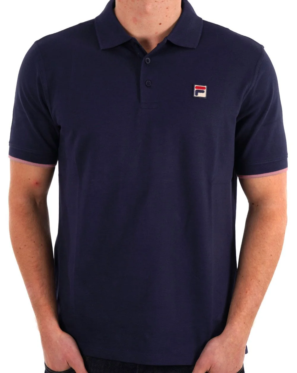 Fila Vintage Polo Shirt Navy - Image 3