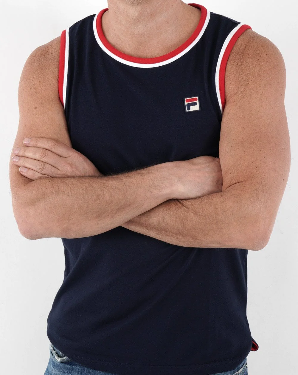 Fila Vintage Retro Vest Navy/White/Red - Image 2