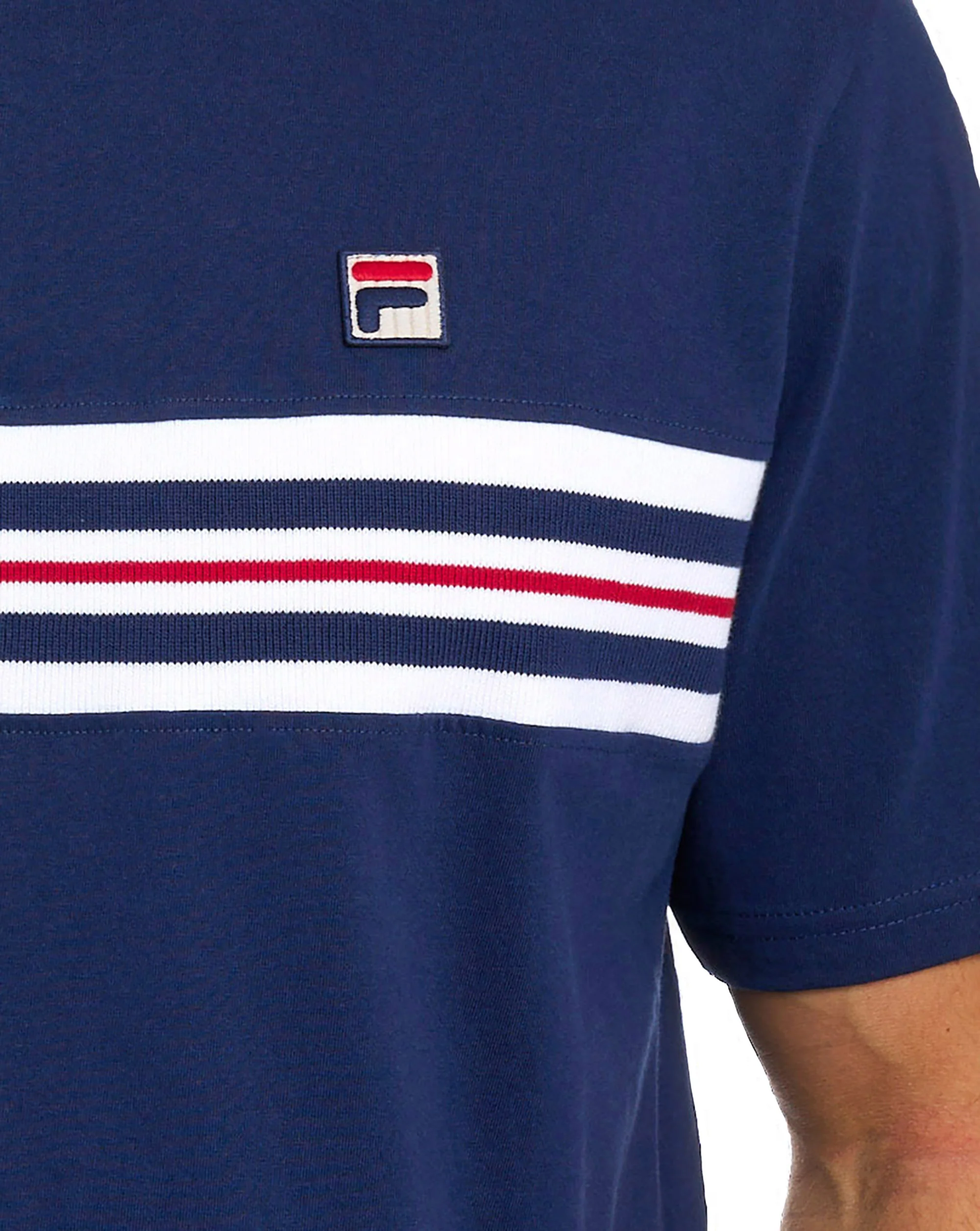 Fila Vintage Headband T Shirt Navy - Image 2