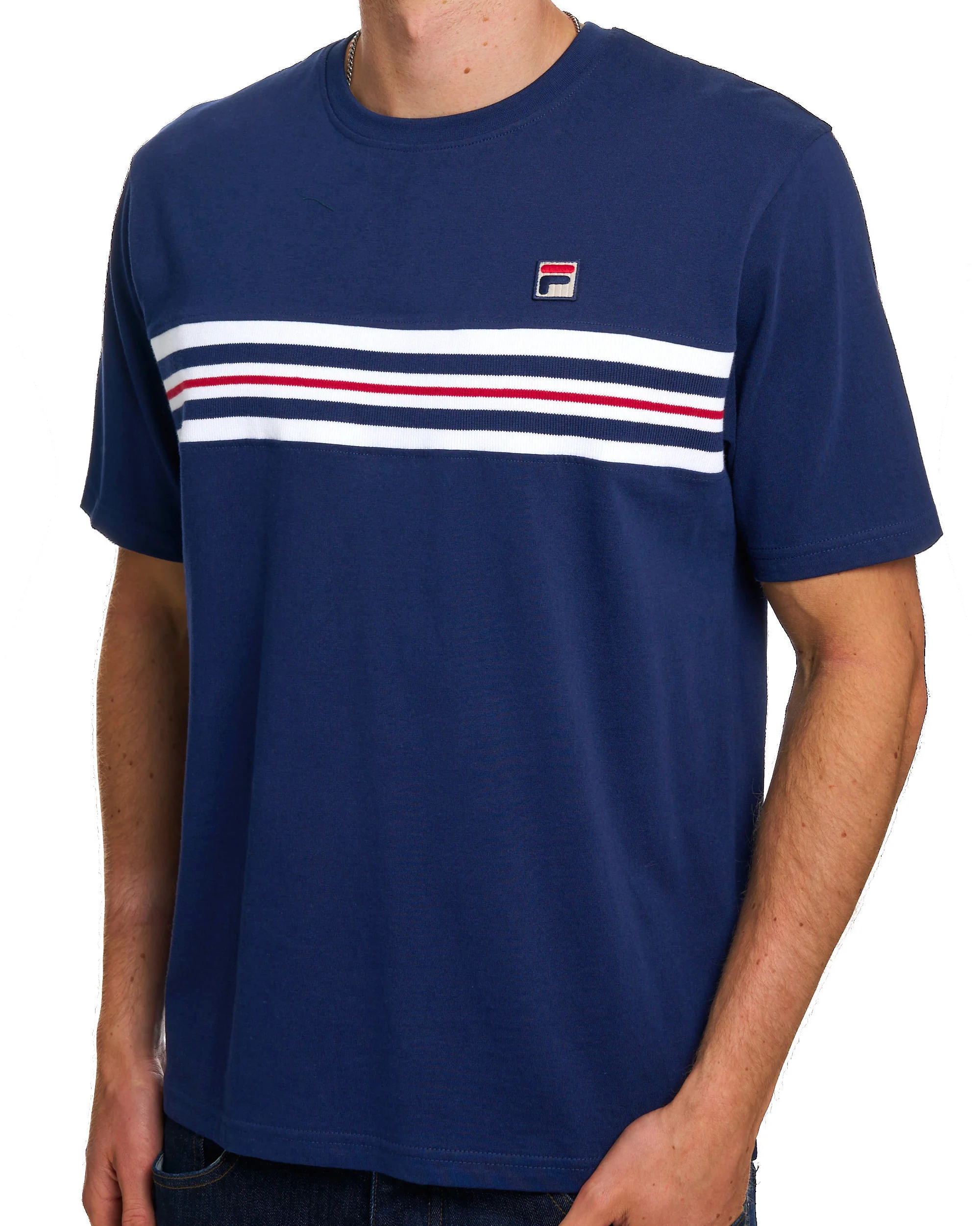 Fila Vintage Headband T Shirt Navy - Image 3