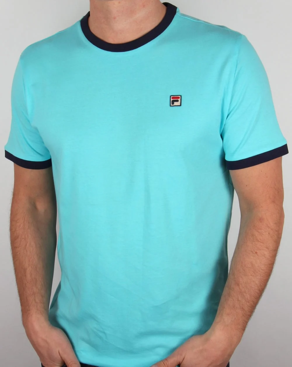Fila Vintage Ringer T Shirt Blue Radience