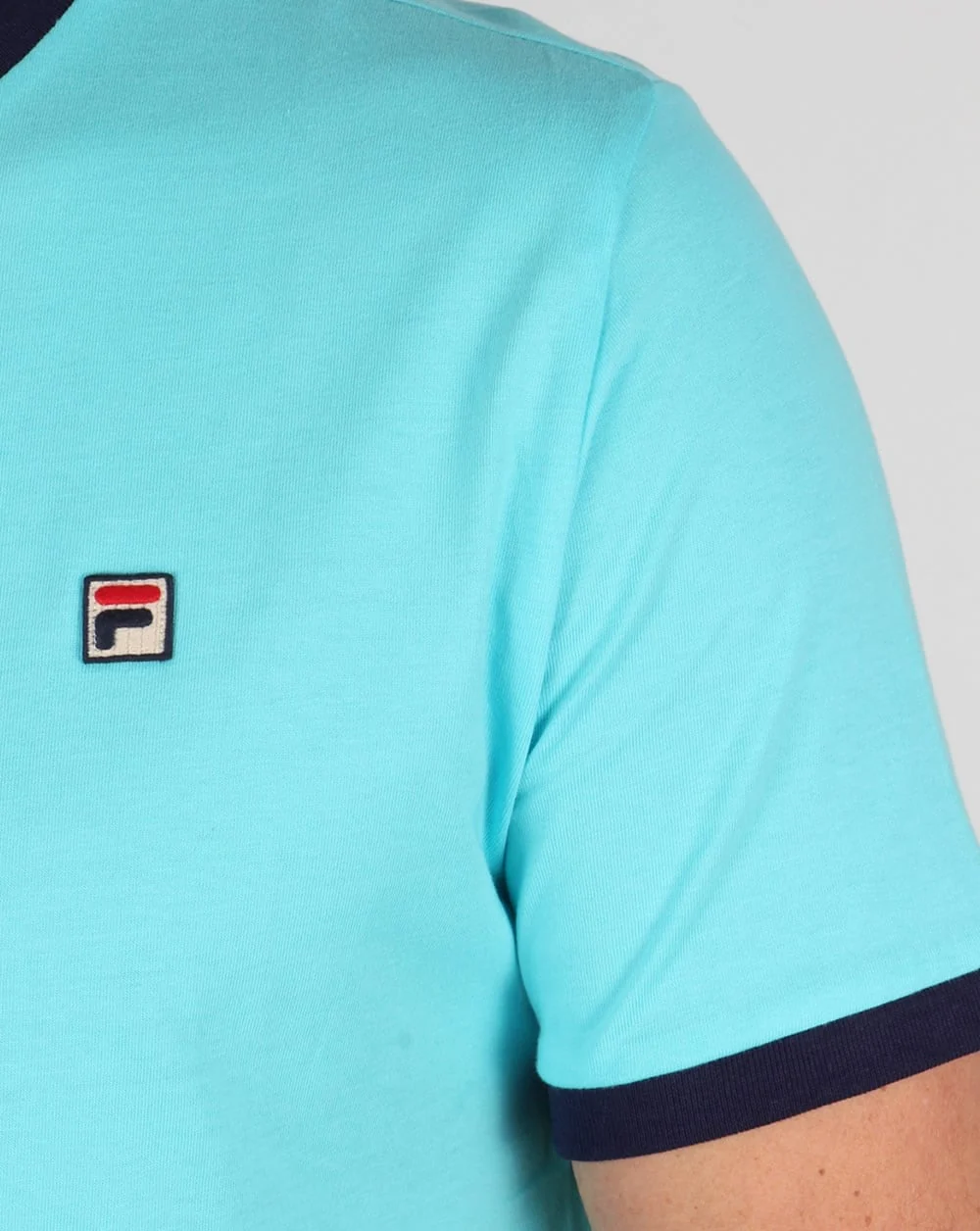 Fila Vintage Ringer T Shirt Blue Radience - Image 3