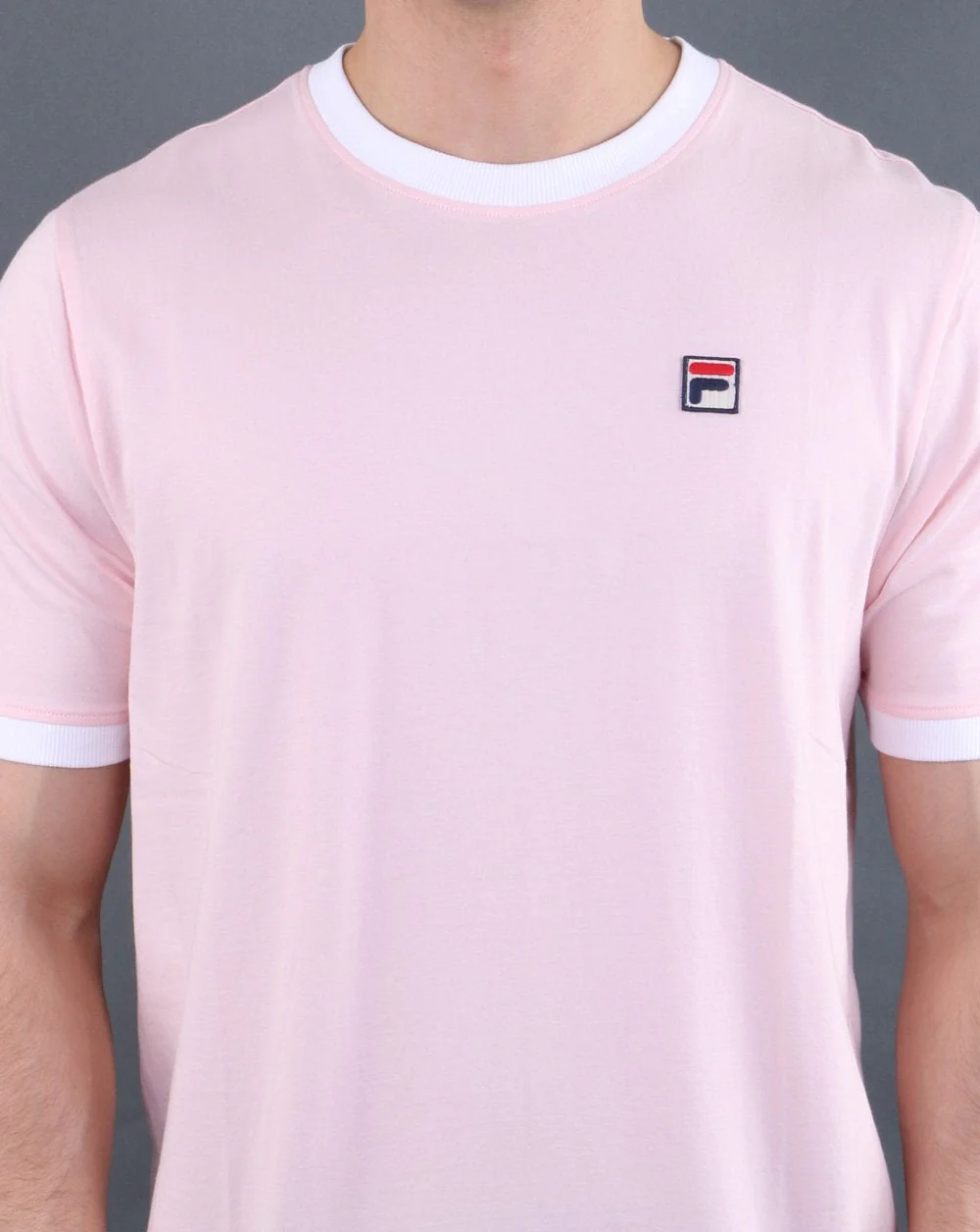 Fila Vintage Ringer T Shirt Pink Chalk/white - Image 4