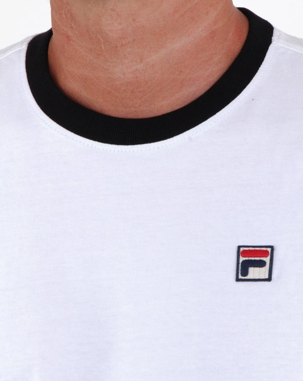Fila Vintage Ringer T Shirt White/black - Image 2