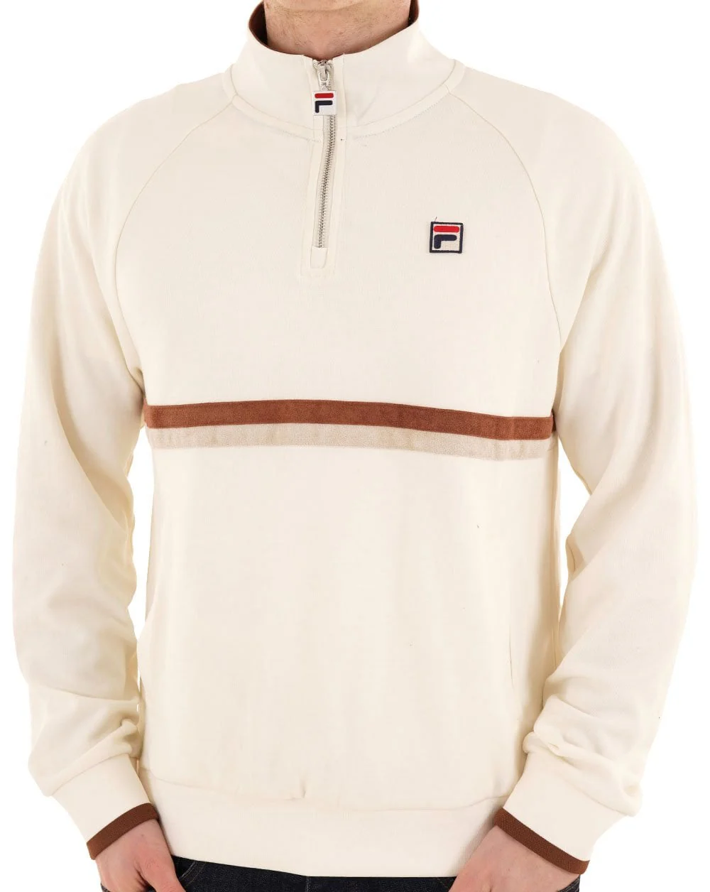 Fila Vintage Rolando 1/4 Zip Sweat Gardenia - Image 2