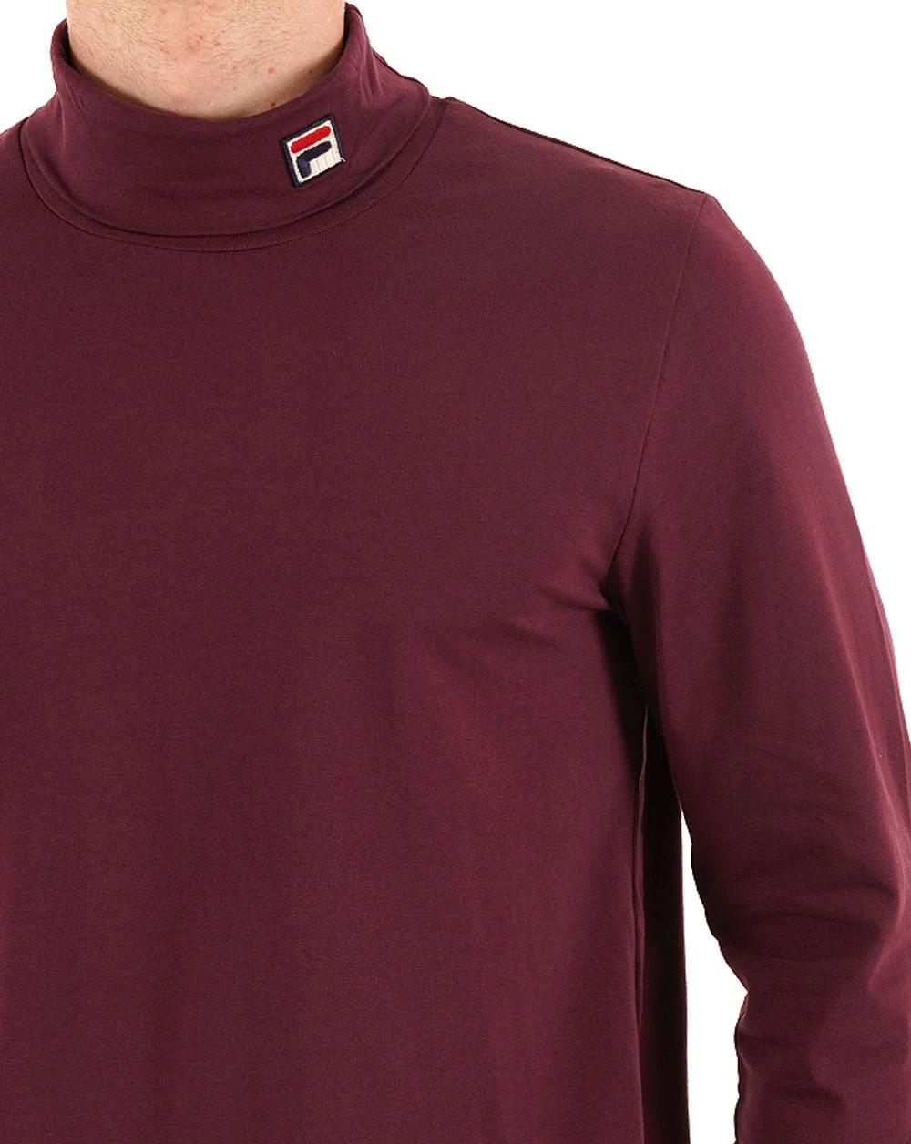 Fila Vintage Roll Neck Dark Claret - Image 2