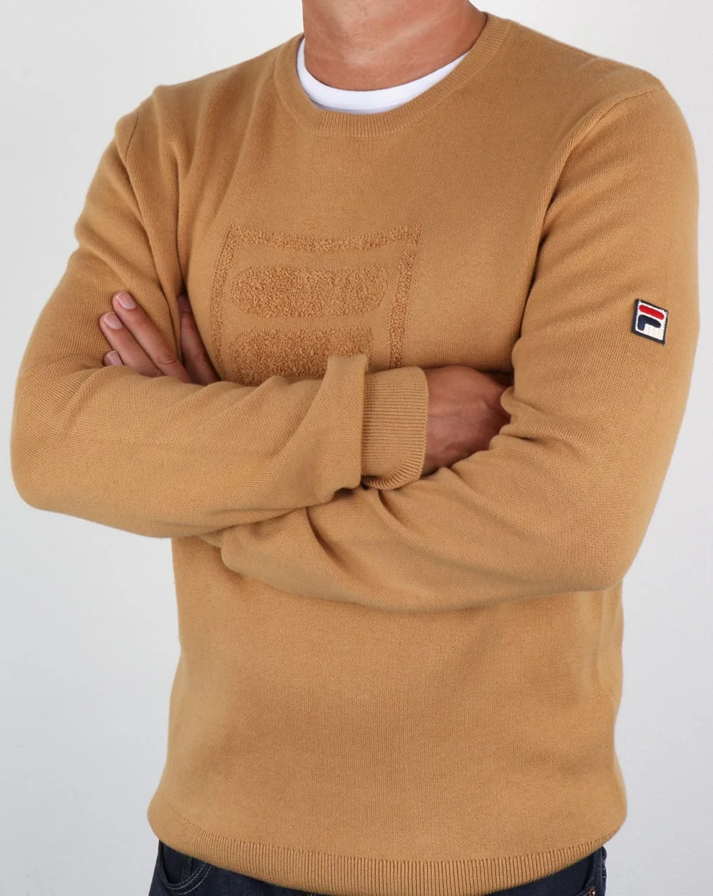 Fila Vintage Savoldi Crew Neck Jumper Apple Cinnamon - Image 3