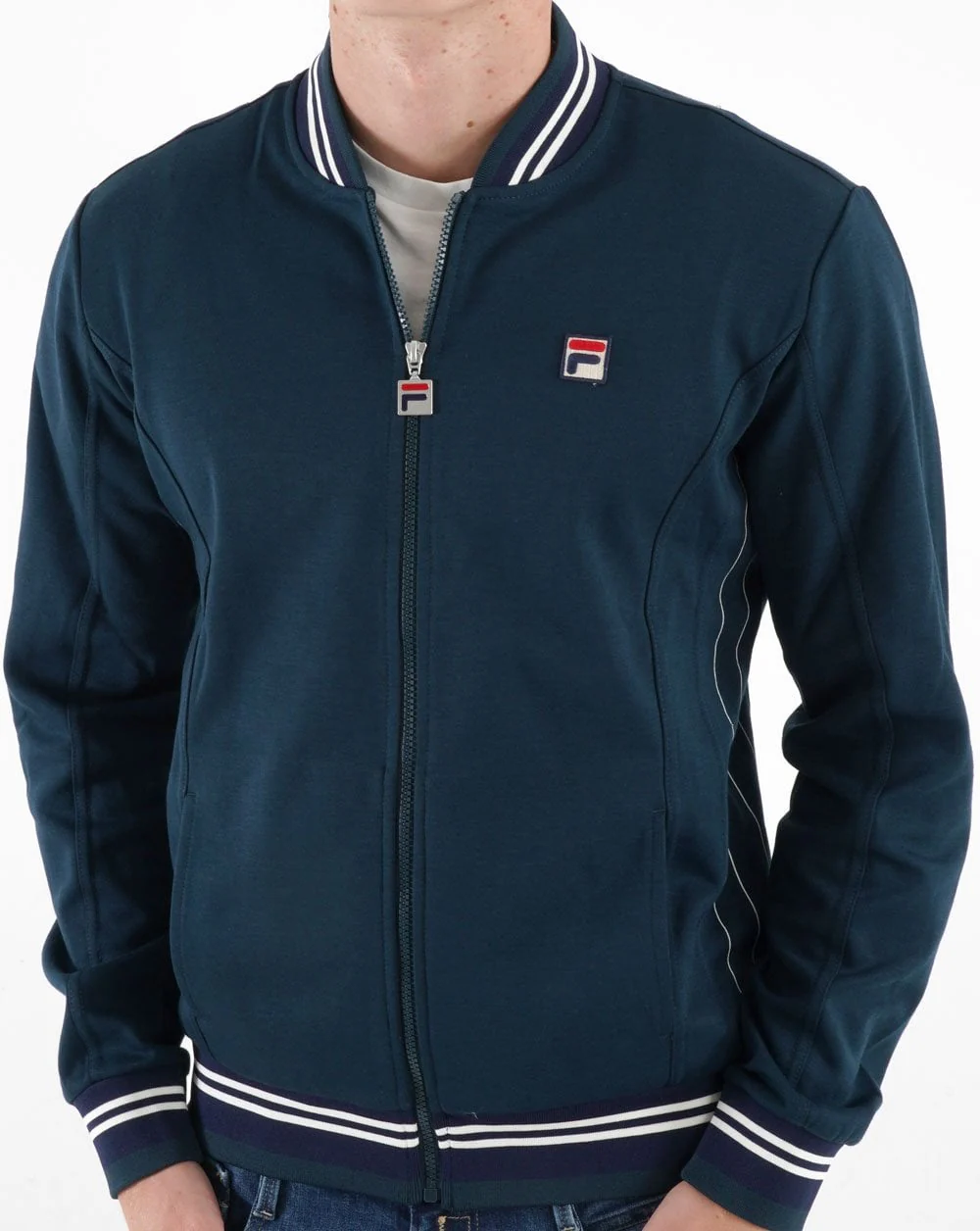Fila Vintage Settanta 2 Track Top Dark Teal - Image 2