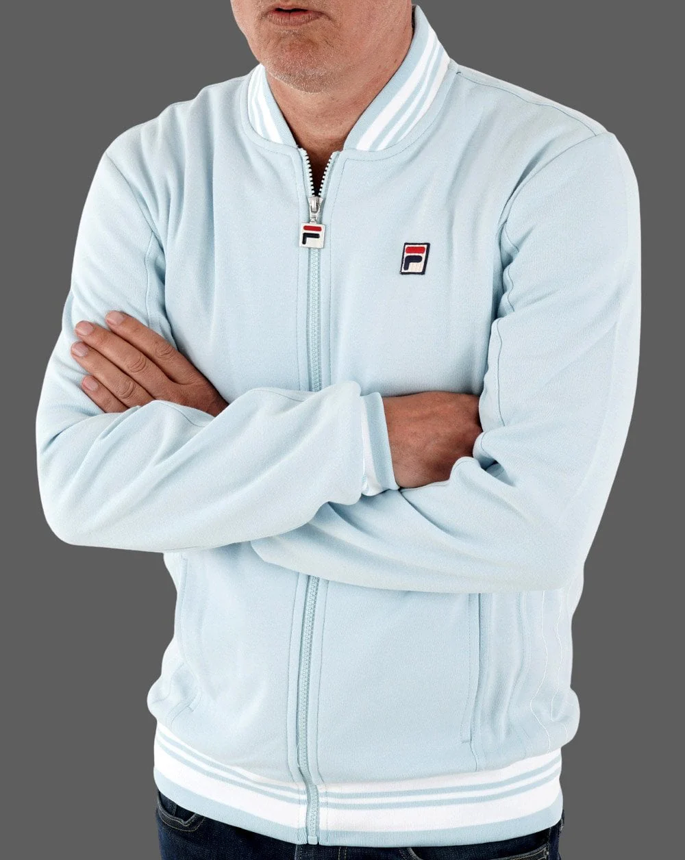 Fila Vintage Settanta 2 Track Top Sky /White - Image 3