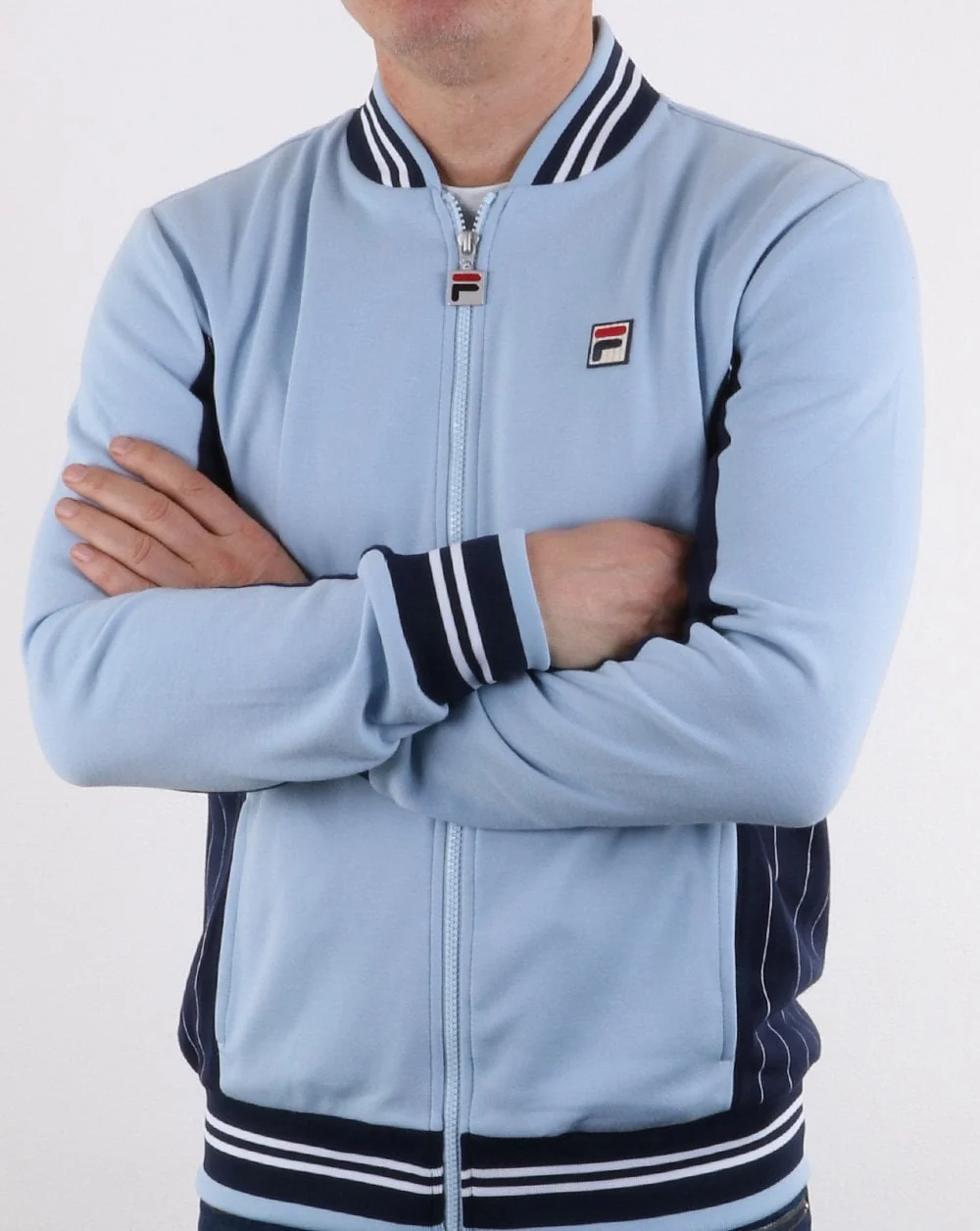 Fila Vintage Settanta Mk1 Track Top Soft Sky/navy - Image 4