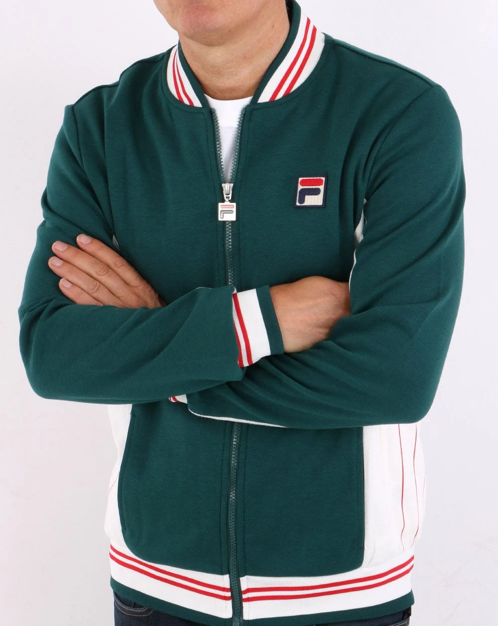 Fila Vintage Settanta Pro Badge Track Top Racing Green - Image 4