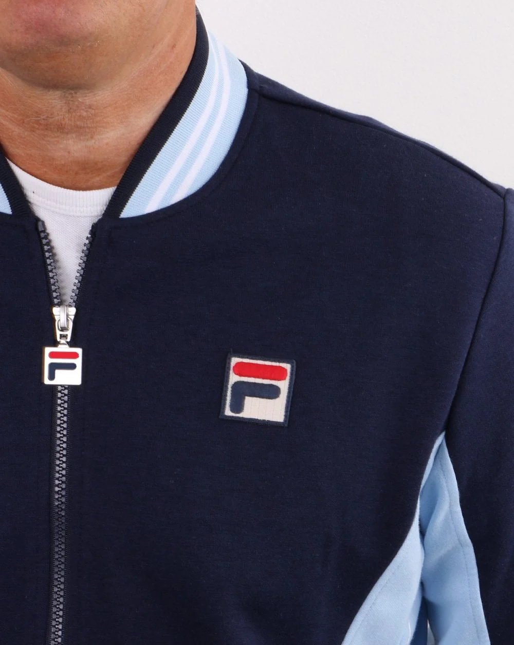 Fila Vintage Settanta Track Top Exclusive Pro Badge in Navy Sky - Image 3