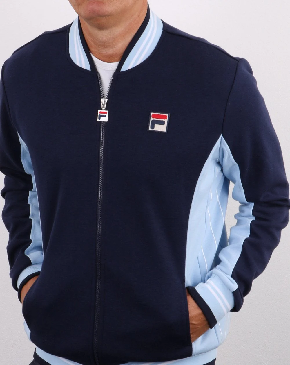 Fila Vintage Settanta Track Top Exclusive Pro Badge in Navy Sky - Image 4