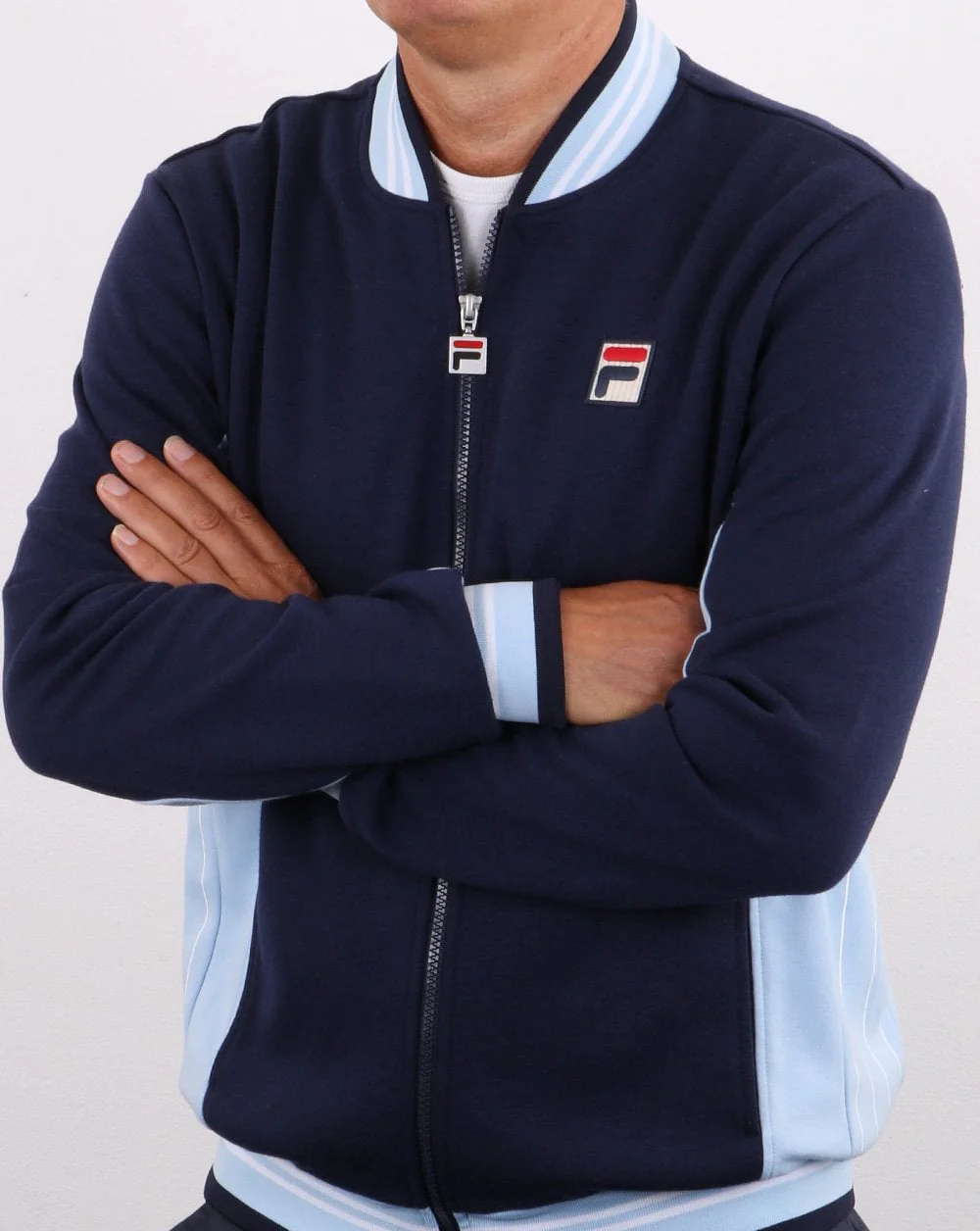 Fila Vintage Settanta Track Top Exclusive Pro Badge in Navy Sky - Image 5