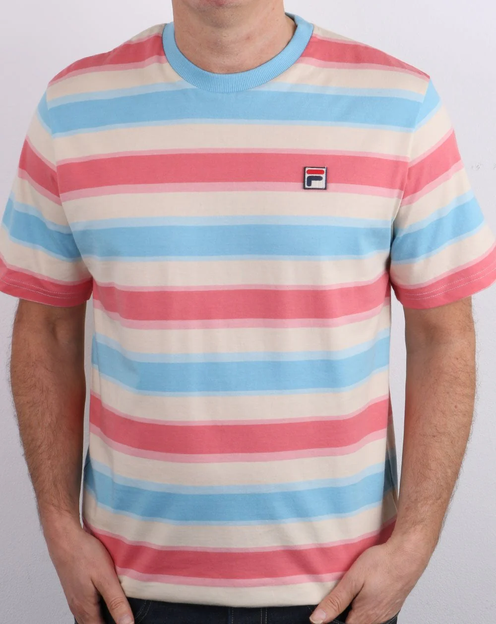 Fila Vintage T Shirt Multi Stripe - Image 3
