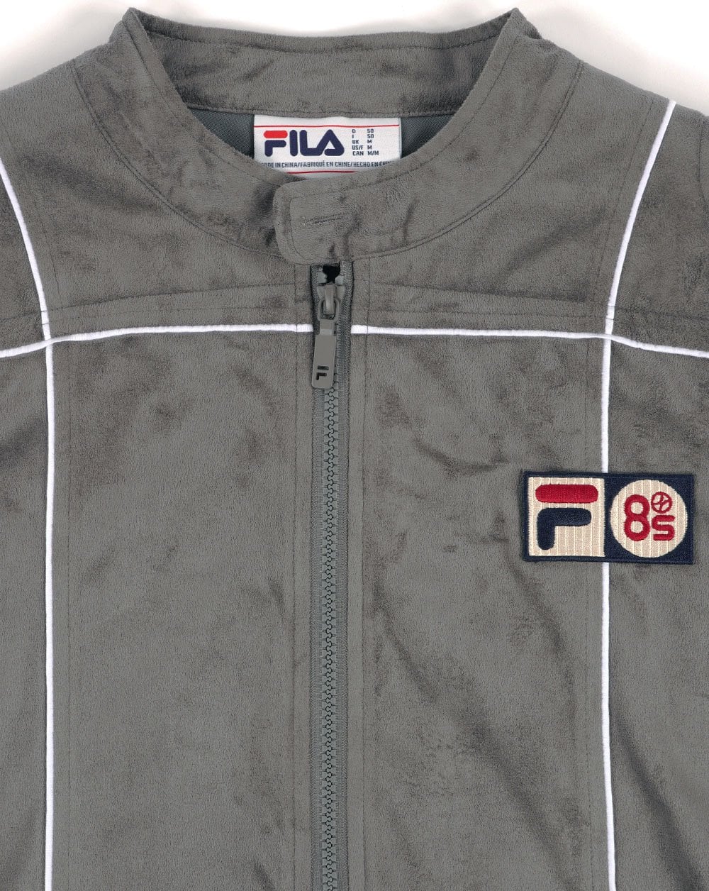 Fila Vintage Terrinda Mk3 Pro Badged Track Top Charcoal Grey/White - Image 2