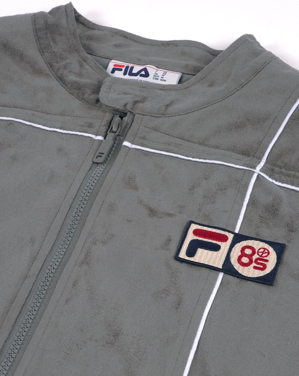 Fila Vintage Terrinda Mk3 Pro Badged Track Top Charcoal Grey/White - Image 3