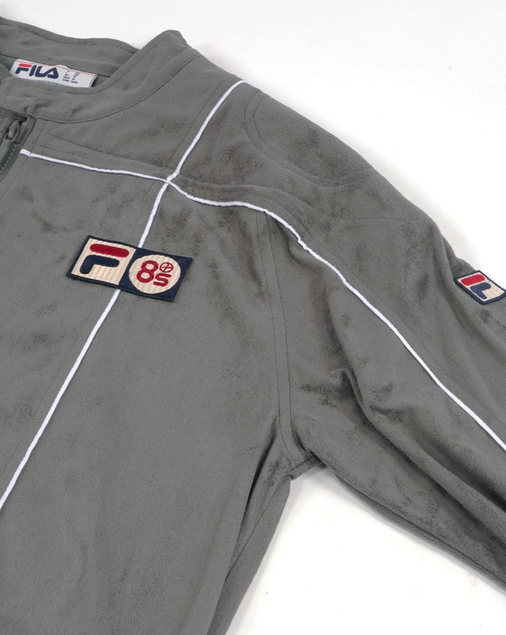 Fila Vintage Terrinda Mk3 Pro Badged Track Top Charcoal Grey/White - Image 4