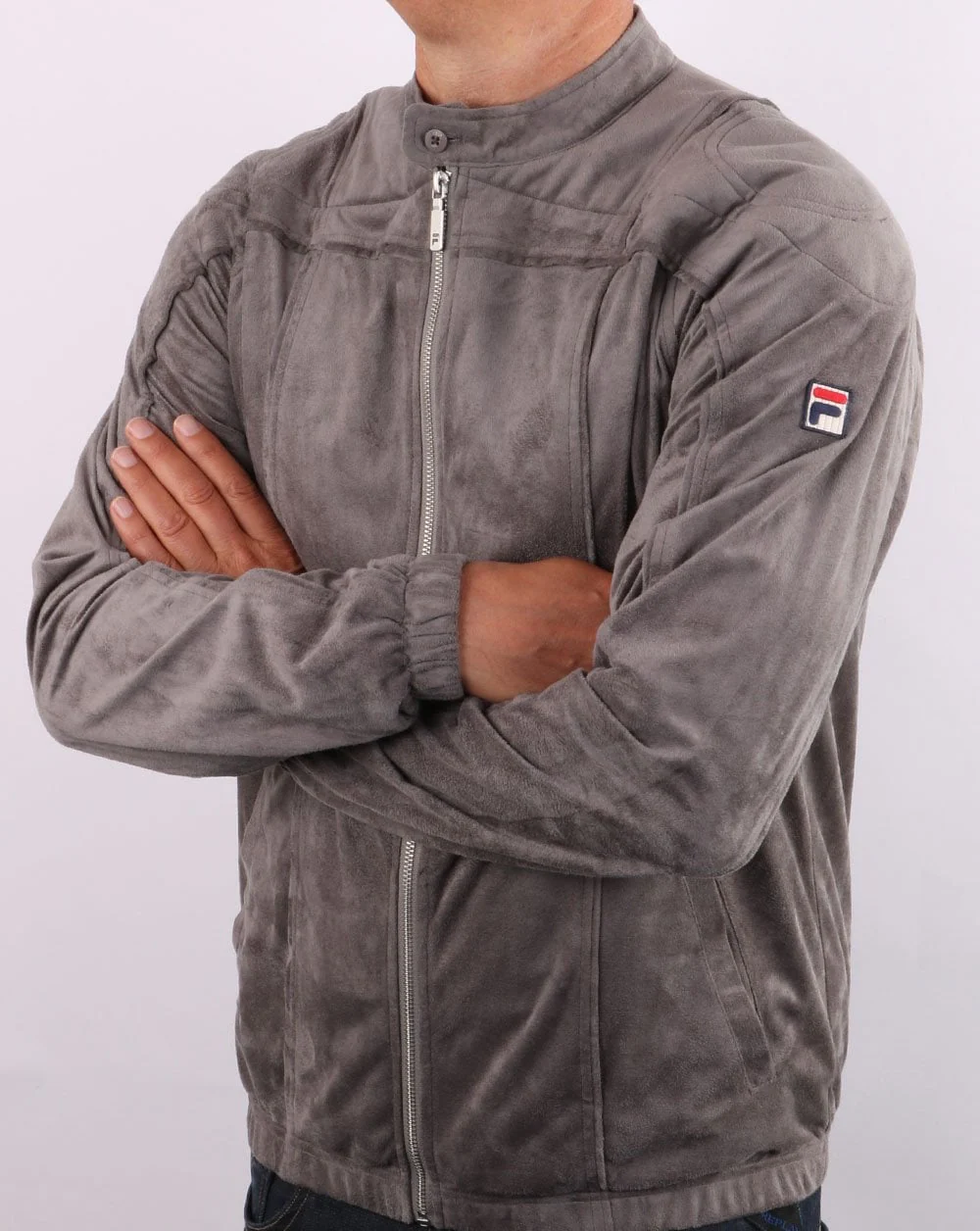 Fila Vintage Terrinda Mk3 Track Top Grey - Image 4