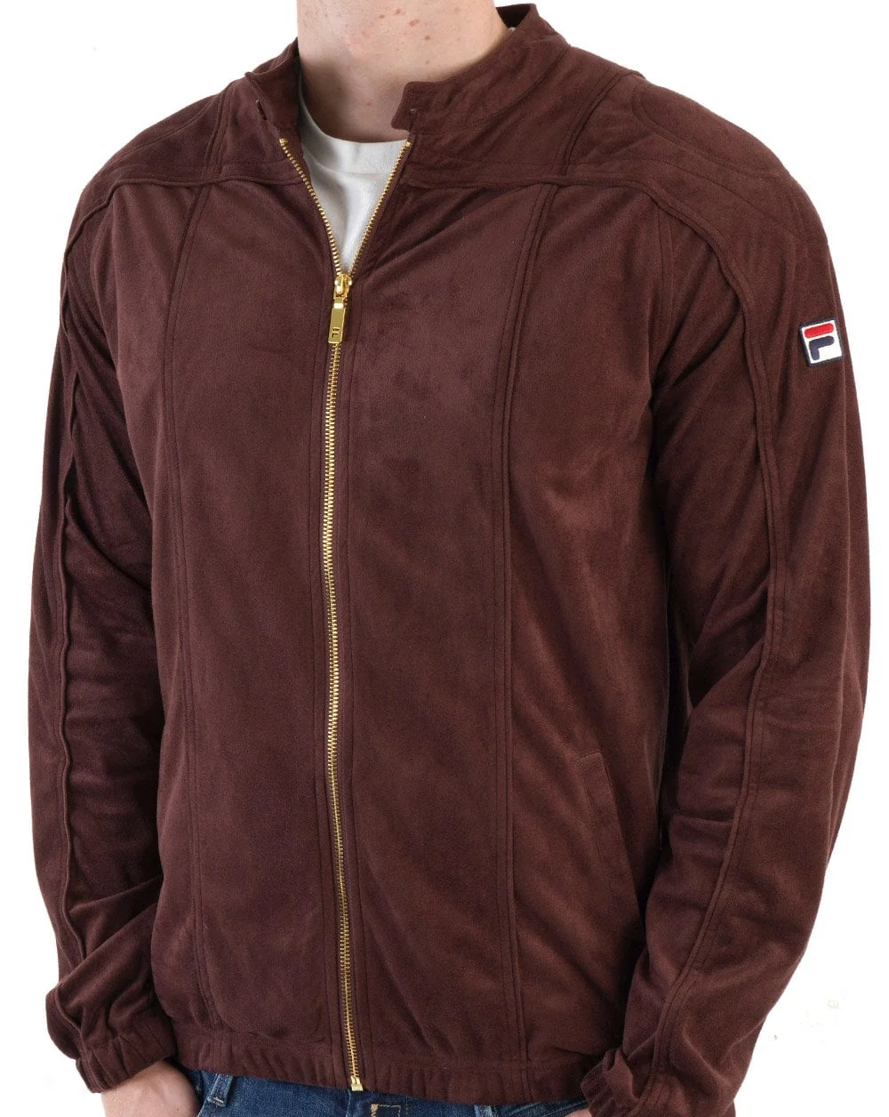 Fila Vintage Terrinda Track Top Brown - Image 3