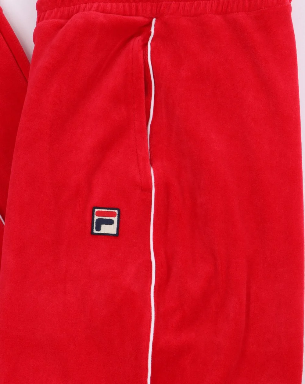 Fila Vintage Terrinda Velour Track Pants Red - Image 2
