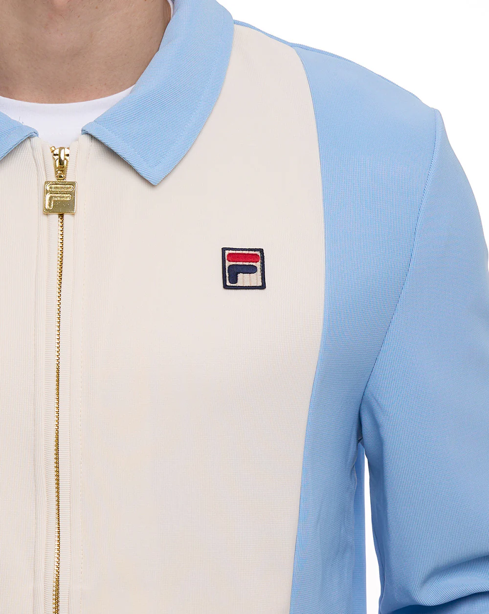 Fila Vintage Tommaso Track Top Light Blue/Gardenia - Image 2