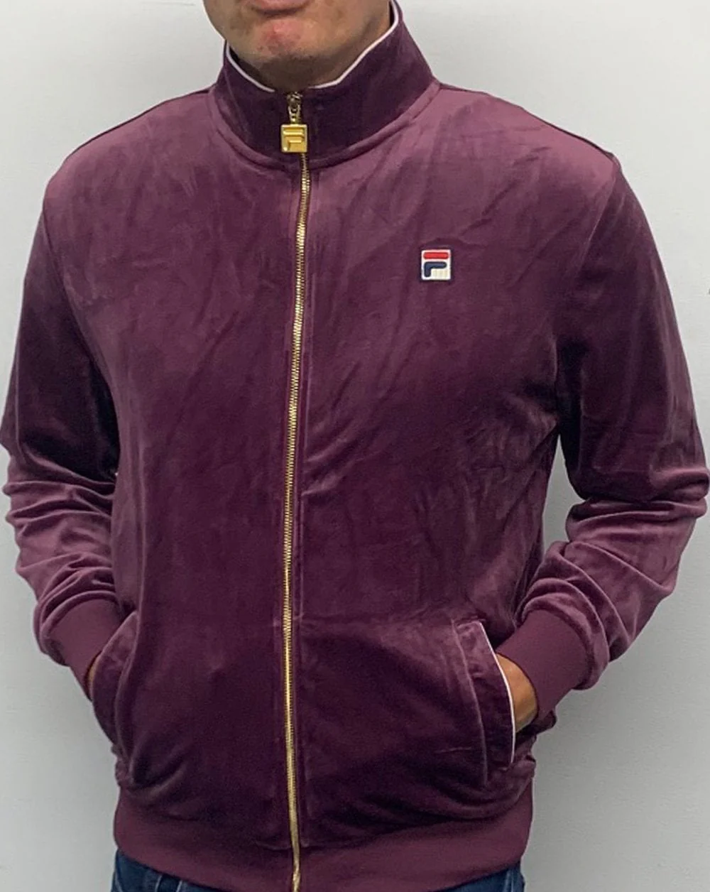 Fila Vintage Velour Track Top soft purple - Image 2