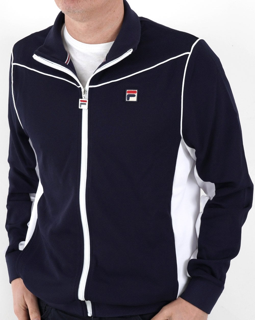 Fila Vintage Vicktor Track Top Navy/White - Image 2