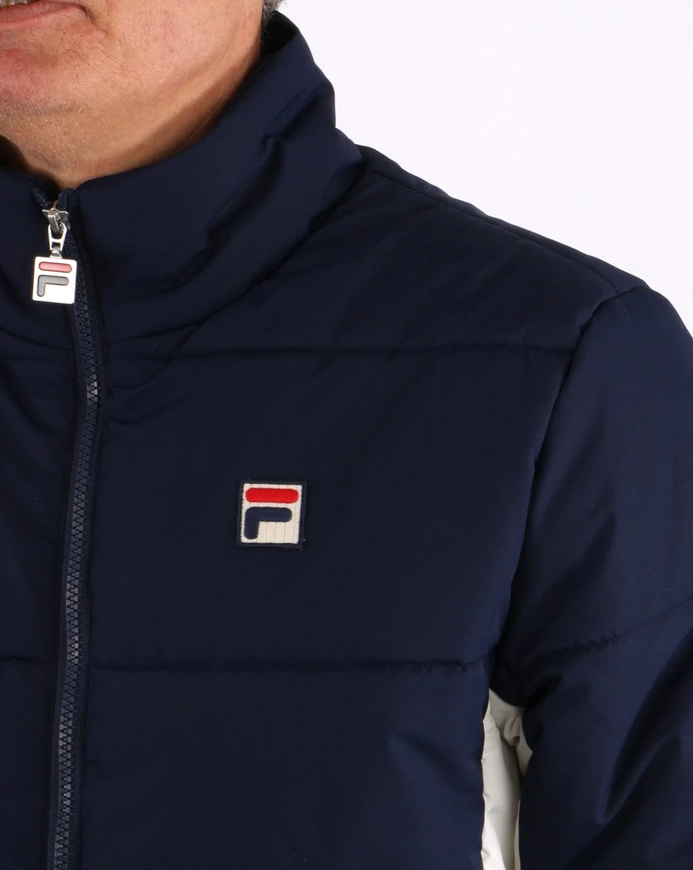 Fila Vintage Watson Puffer Jacket Navy/Cream - Image 3