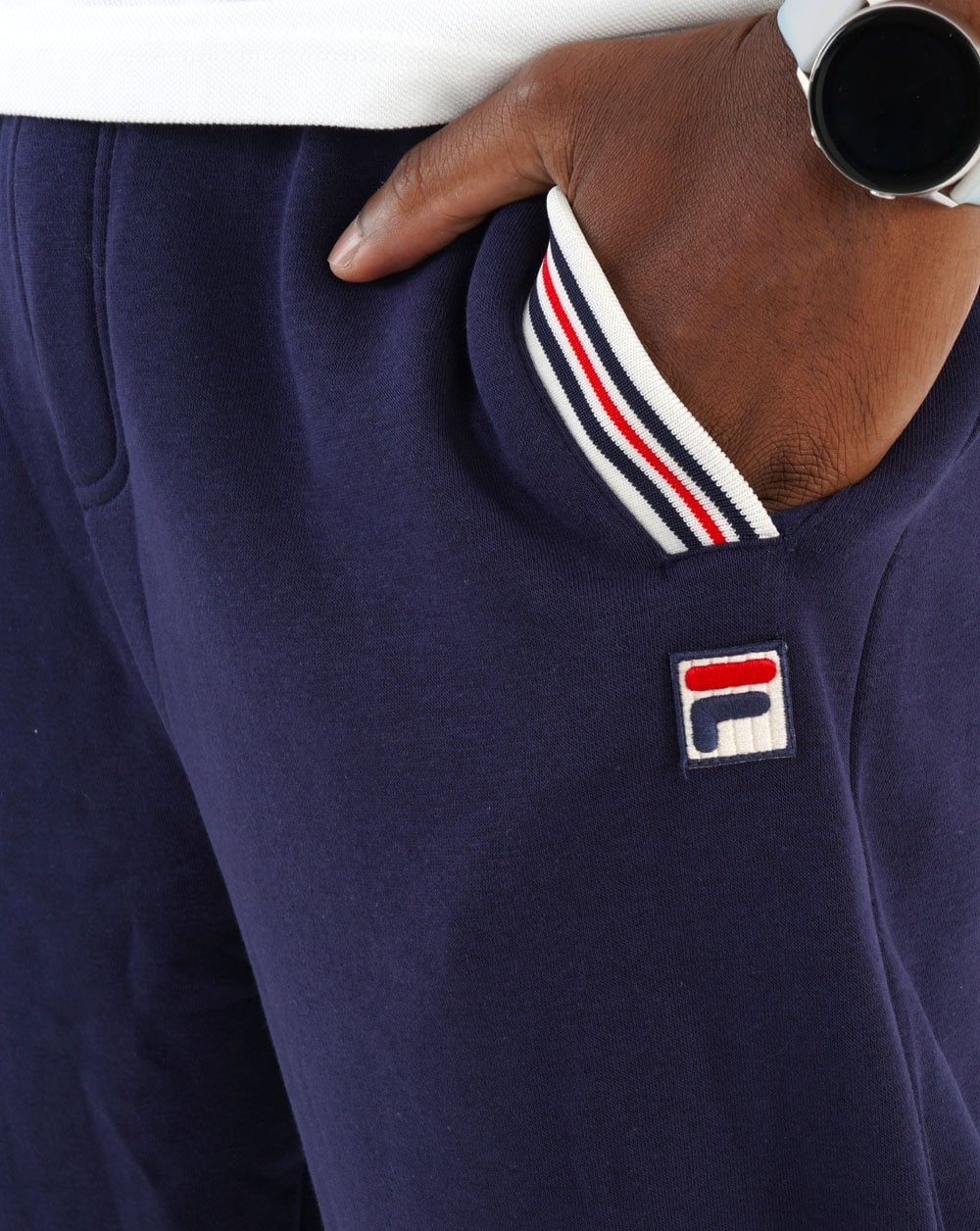 Fila Vintage Waylon Jog Pants Navy - Image 2