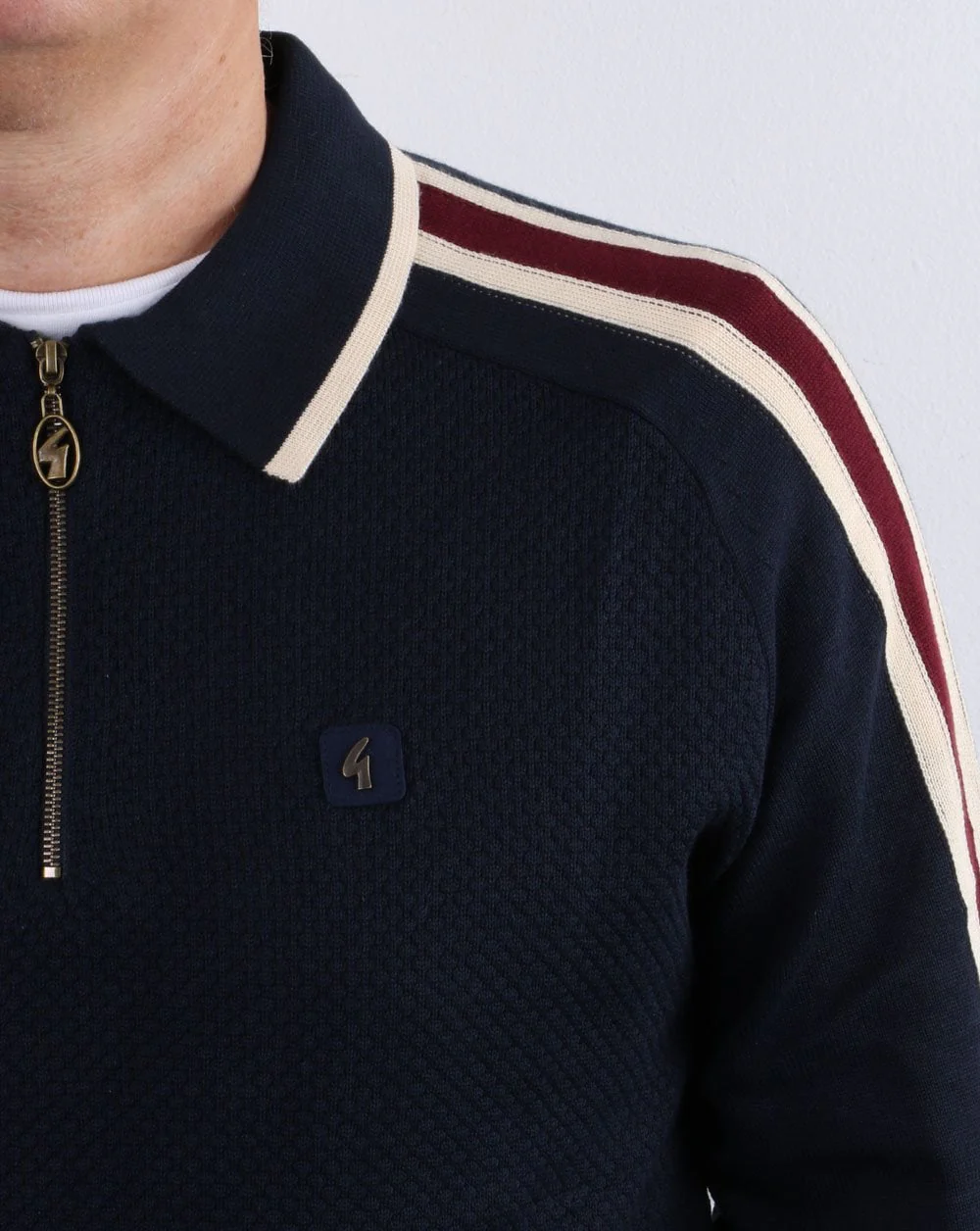 Gabicci Vintage Atlas Polo Shirt Navy - Image 2