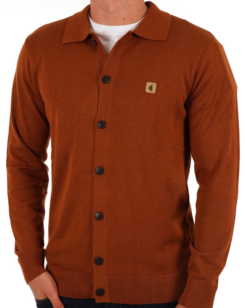 Gabicci Vintage Azima Knitted Cardigan Toffee - Image 4
