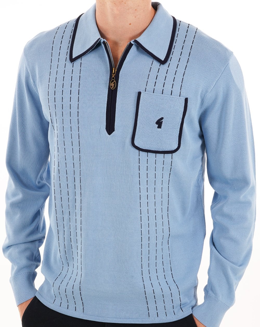 Gabicci Vintage Darron Archive Polo Blue - Image 3