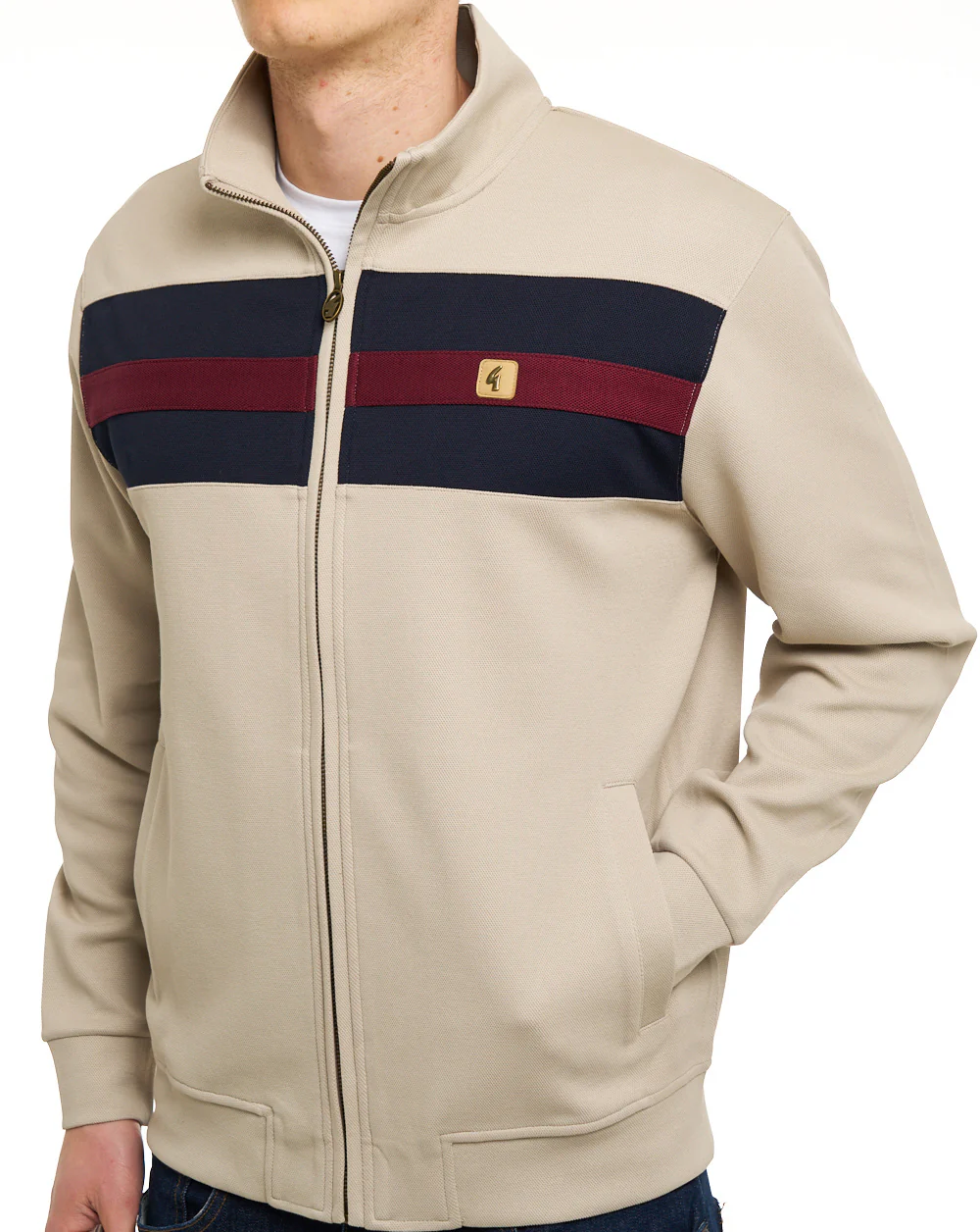 Gabicci Vintage Escher Track Top Cement - Image 3