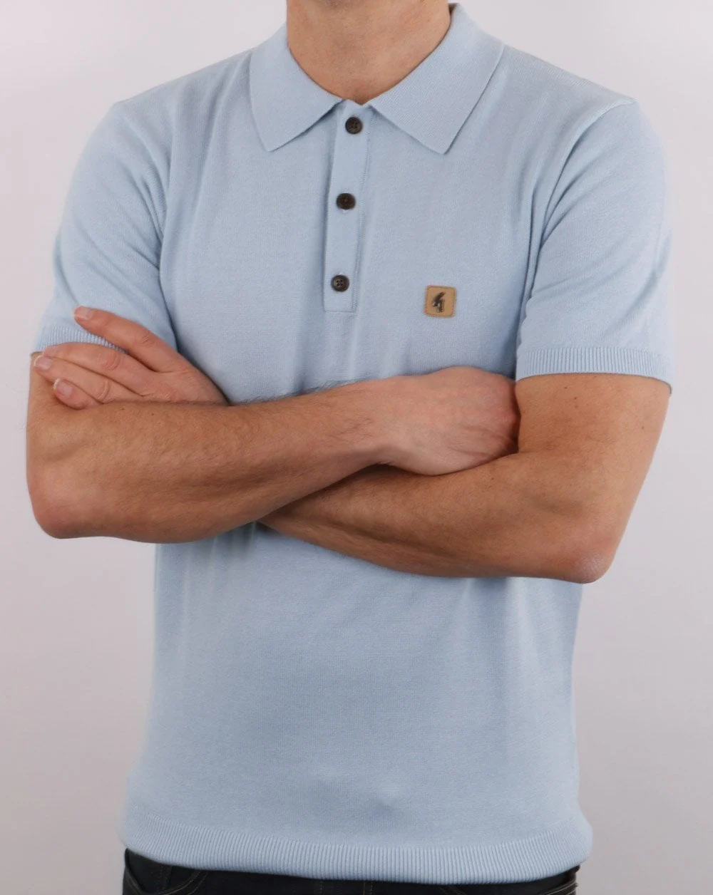 Gabicci Vintage Jackson Polo Ice Blue - Image 2
