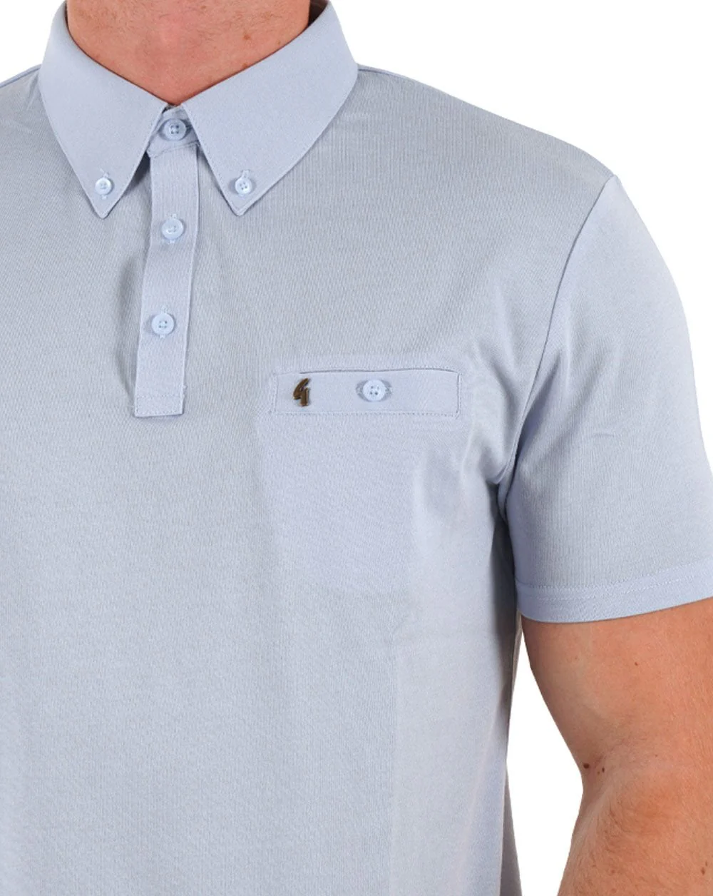 Gabicci Vintage Ladro Polo Shirt Azure - Image 2