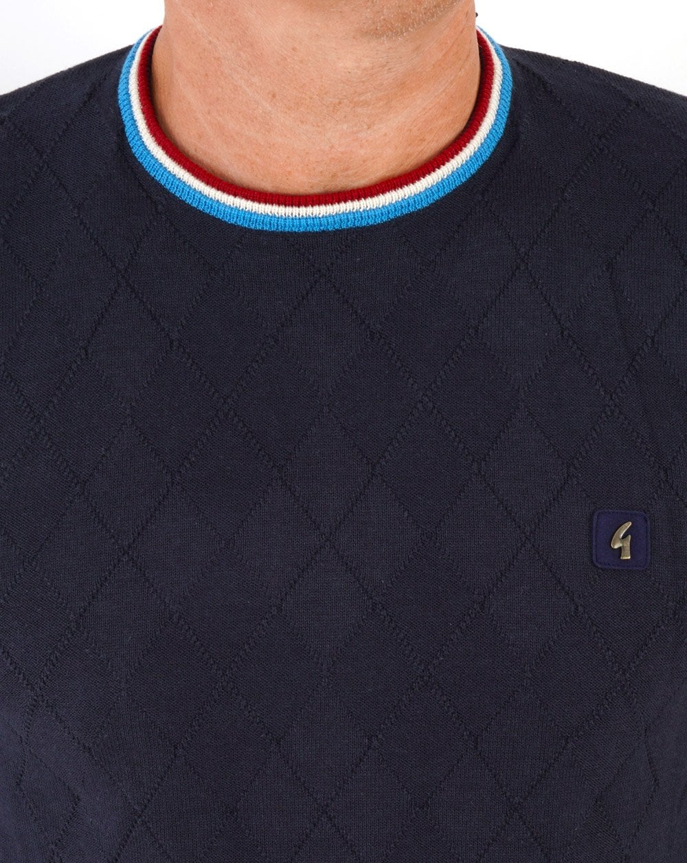 Gabicci Vintage Marlon Knitted Jumper Navy - Image 2