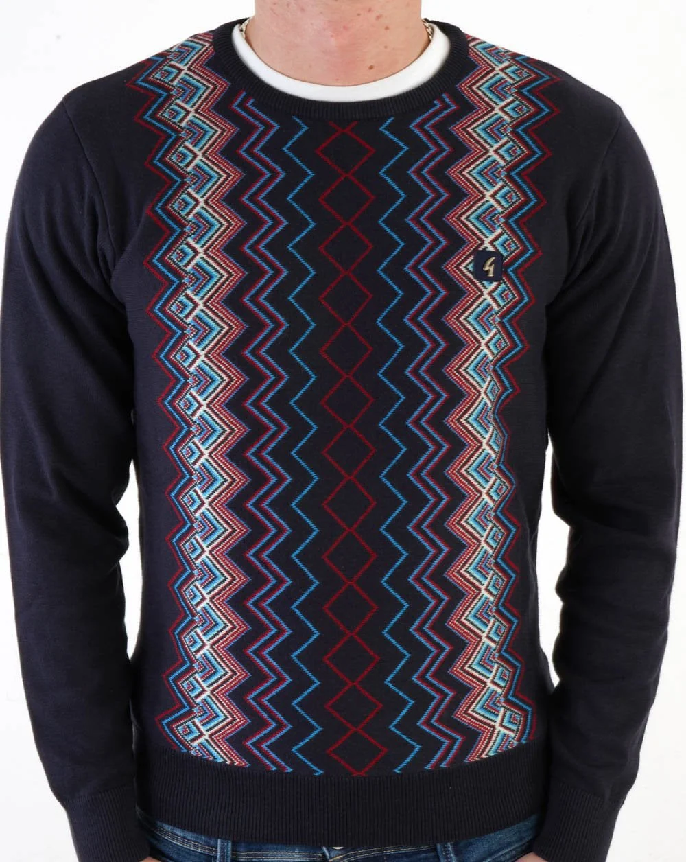 Gabicci Vintage Reeves Jumper Navy - Image 3