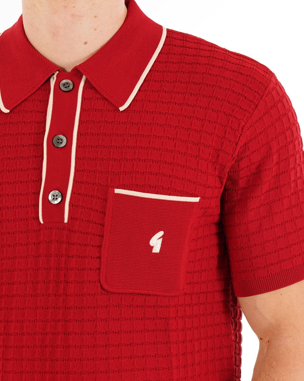 Gabicci Vintage Roy Archive Polo Cherry - Image 2