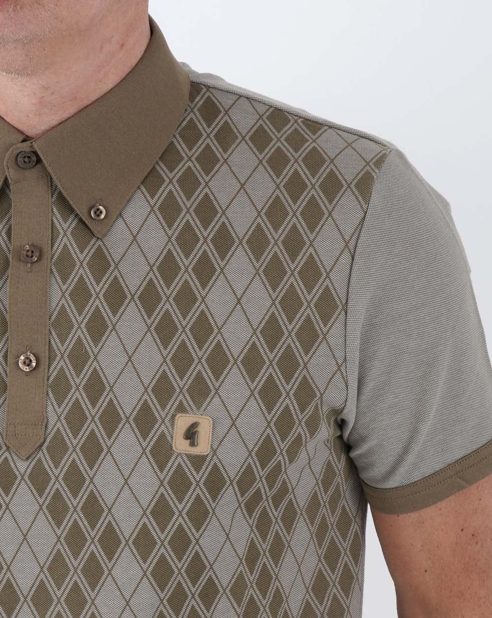 Gabicci Vintage Stewart Oxford Polo Elmwood - Image 2