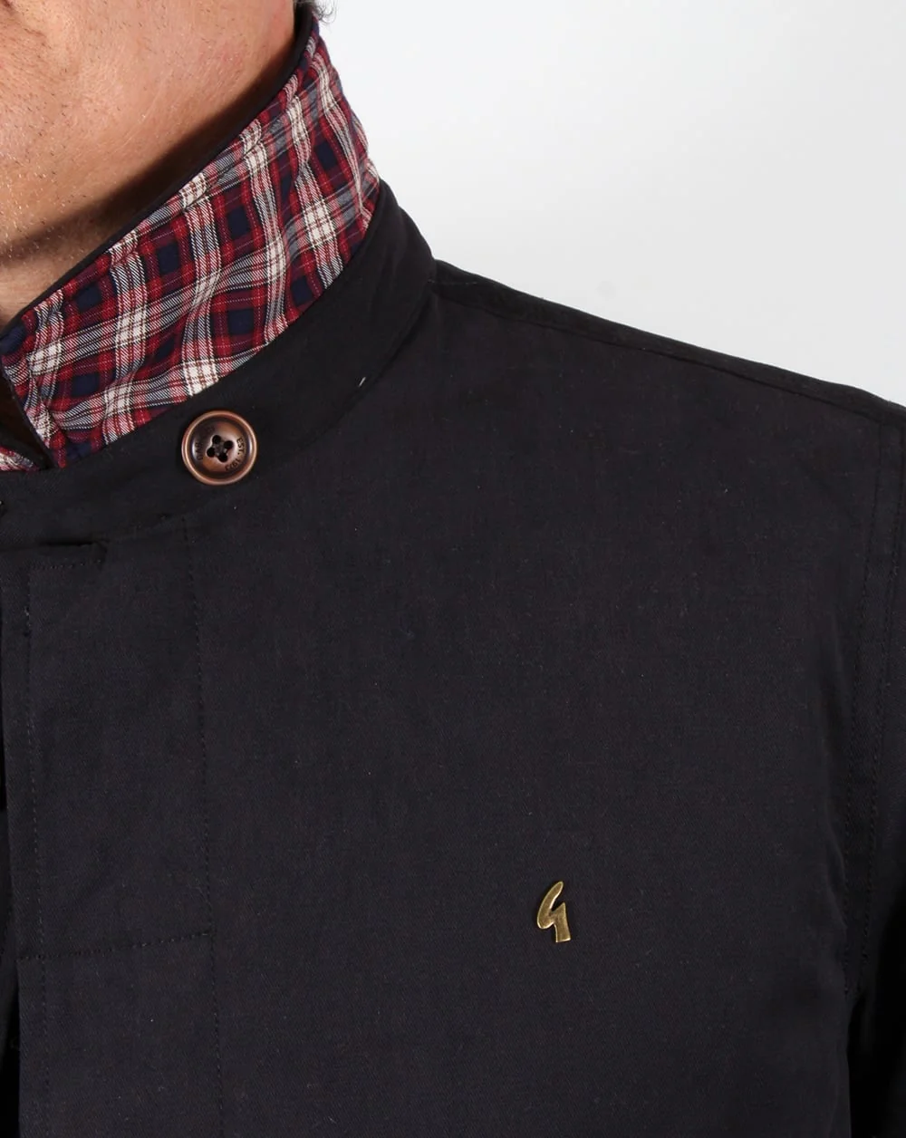 Gabicci Vintage Trench Mac Navy - Image 2