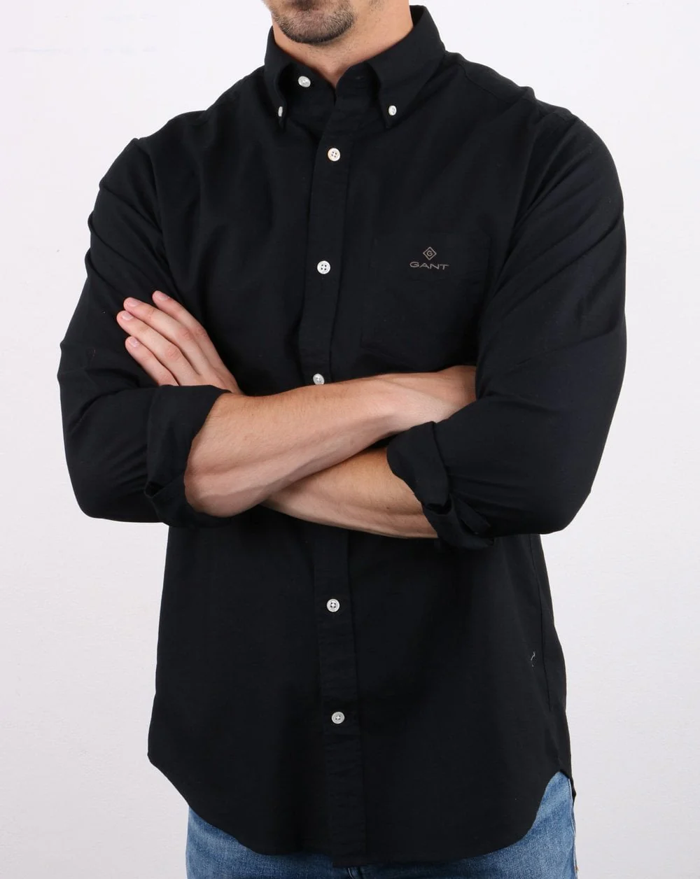 Gant Beefy Oxford Shirt Black - Image 3