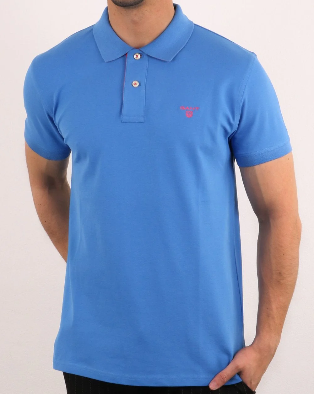 Gant Contrast Collar Polo Shirt Palace Blue - Image 3