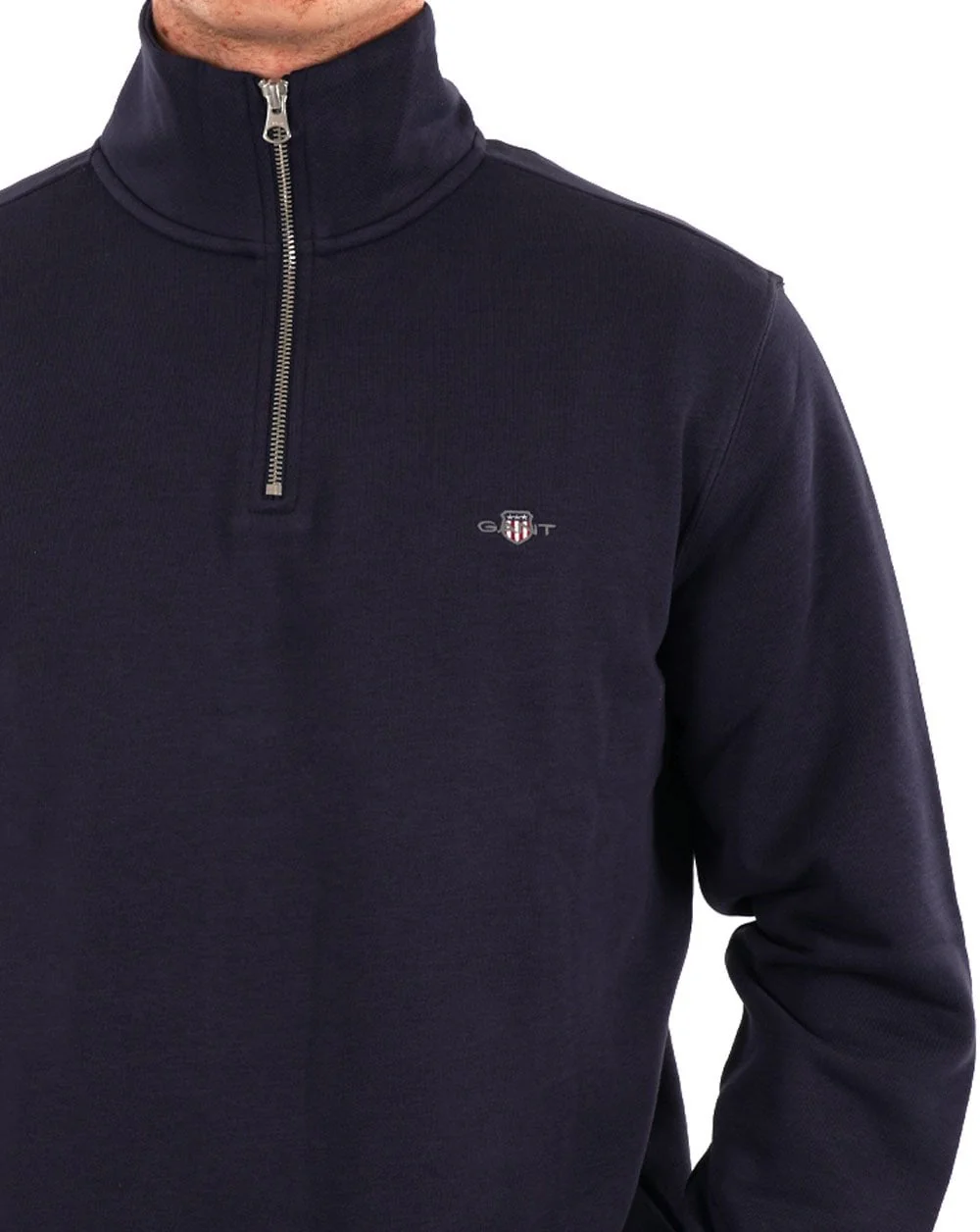 Gant Cotton Half Zip Navy - Image 2