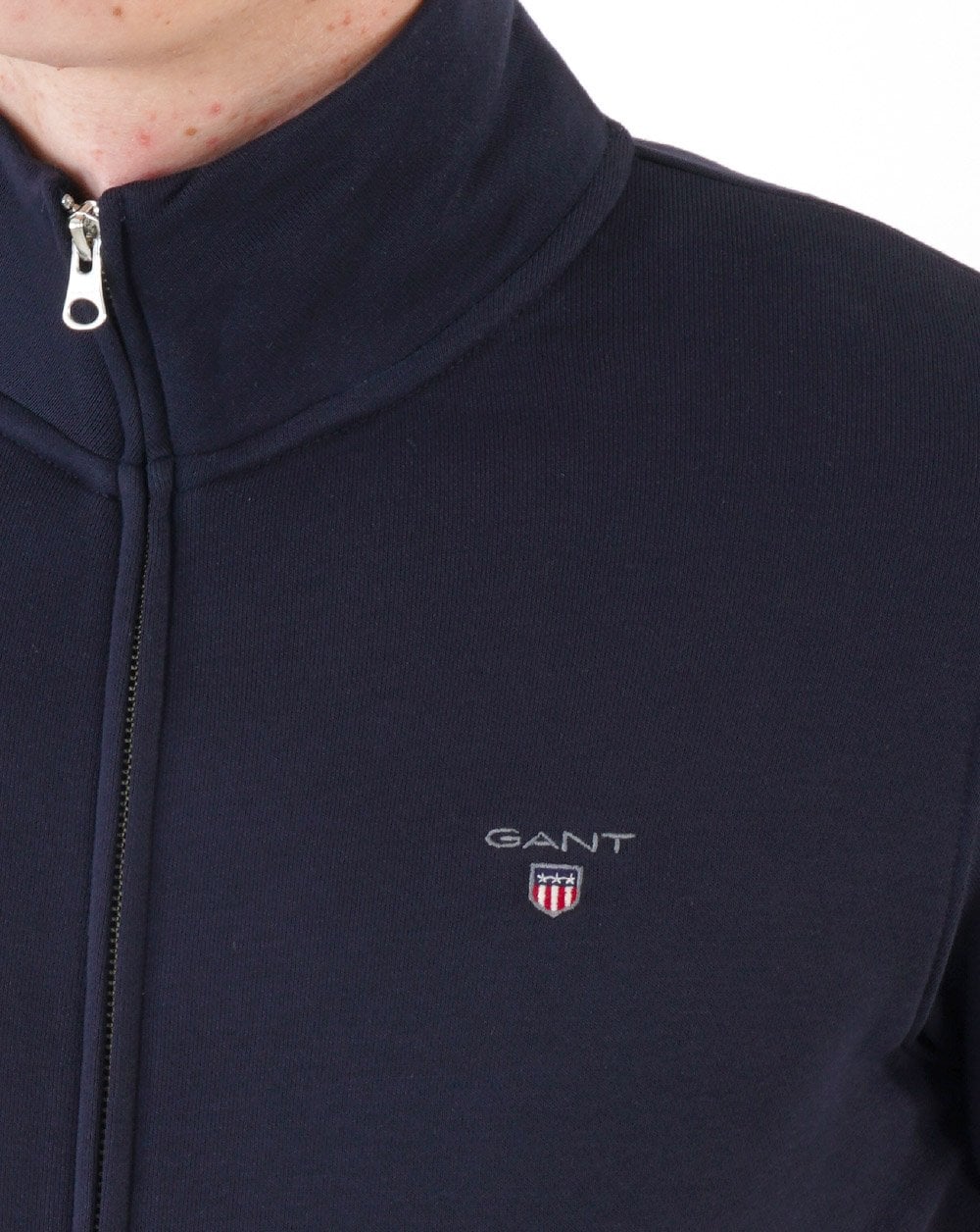 Gant Full Zip Sweat Navy Blue - Image 3