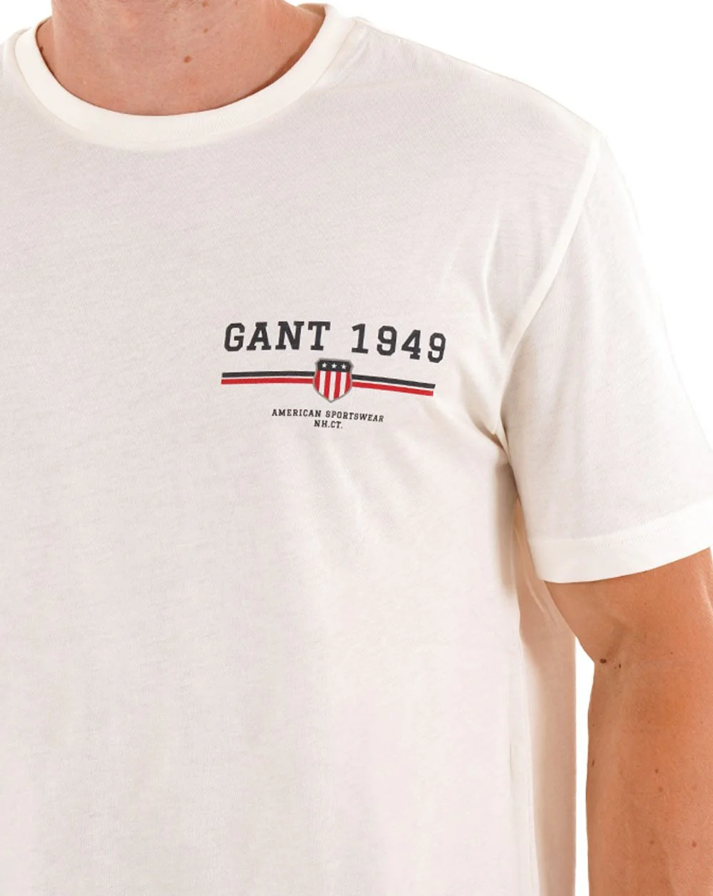 Gant Graphic 1949 T Shirt Eggshell - Image 2