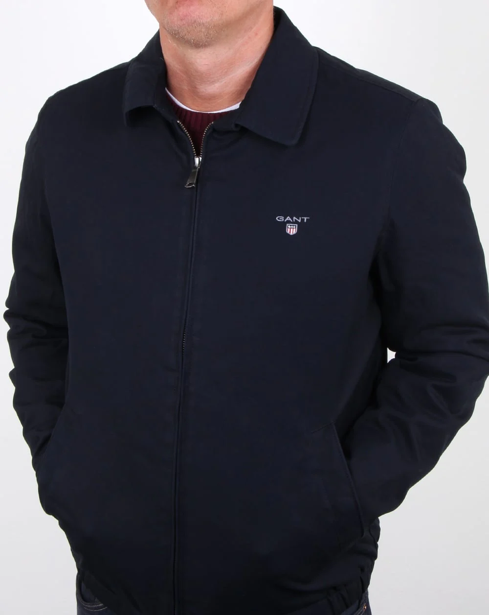 Gant Lined Windcheater Navy - Image 3