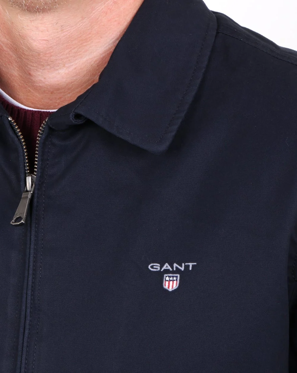 Gant Lined Windcheater Navy - Image 4