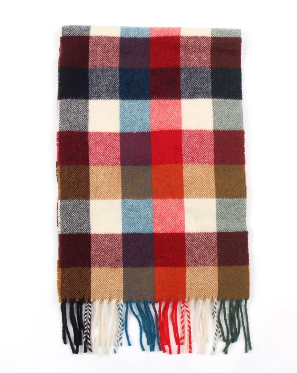 Gant Multicheck Scarf Bright Red