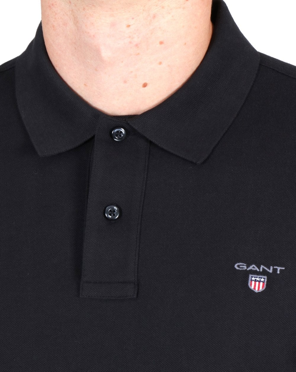 Gant Pique Rugger Polo Black - Image 2